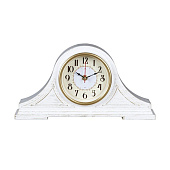  1834-001 (10) Часы настольные 35х18 см, корпус белый с золотом "Классика"  "Рубин" 