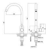 Смеситель для кухни Мармелад с серым силиконовым изливом нерж.сталь 572573 Антей Смеситель для кухни Мармелад с серым силиконовым изливом нерж.сталь 572573 Антей