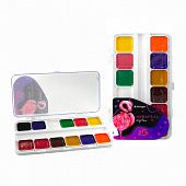  Краски акварельные 12цв. Alingar Фламинго медовые без кисточки AL11033 