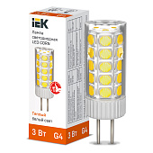 Лампа LED CORN 3Вт 3000К G4 12В IEK LLE-CORN-3-012-30-G4 Лампа LED CORN 3Вт 3000К G4 12В IEK LLE-CORN-3-012-30-G4