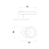Ручка-подвеска мебельная Trodos ZY-101, бронза Ручка-подвеска мебельная Trodos ZY-101, бронза