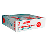 Таблетки для посудомоечных машин LAIMA DELUXE All in 1, растворим. оболочка, 100шт. 607609