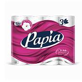 Туалетная бумага PAPIA белая 3-слойная 12 шт. Туалетная бумага PAPIA белая 3-слойная 12 шт.