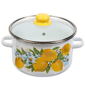 Кастрюля СтальЭмаль Лимоны 4,0 л 1MD201S Кастрюля СтальЭмаль Лимоны 4,0 л 1MD201S