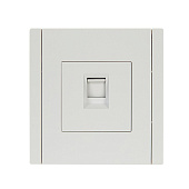  Розетка компьютерная встраиваемая RJ45 UTP cat 5e, цвет белый, IEK FORTE&PIANO 