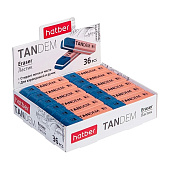 Ластик Hatber 54х14х8 мм Tandem Bright из термопластичной резины, ER_058800ХАТ Ластик Hatber 54х14х8 мм Tandem Bright из термопластичной резины, ER_058800ХАТ