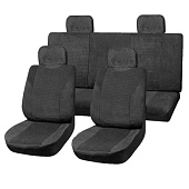 Чехлы сиденья SKYWAY Drive велюр 11 предм. черный Чехлы сиденья SKYWAY Drive велюр 11 предм. черный