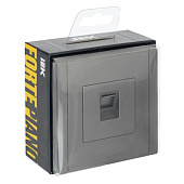 Розетка компьютерная встраиваемая RJ45 UTP cat 5e, цвет сталь, IEK FORTE&PIANO Розетка компьютерная встраиваемая RJ45 UTP cat 5e, цвет сталь, IEK FORTE&PIANO