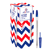  Ручка шариковая Attomex  синяя 0,7мм прозр. корп. (50/1000) /5073320/ 