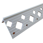 Профиль ПВХ углов. штукатур. перфорир. L3м /Cezar Профиль ПВХ углов. штукатур. перфорир. L3м /Cezar