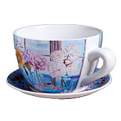 Горшок для цветов «Блум: Марсель» керамический, 1 л, 19х24х12 см, бело-голубой 9232282 Горшок для цветов «Блум: Марсель» керамический, 1 л, 19х24х12 см, бело-голубой 9232282