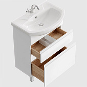  Тумба Rodos напольная белая с раковиной Элеганс 65 T6/2н ROD01062N Aqwella 