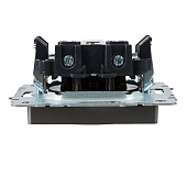 Розетка встраиваемая без заземления, цвет сталь, IEK BRITE Розетка встраиваемая без заземления, цвет сталь, IEK BRITE