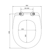  Сиденье для унитаза дюропласт плавное закрывание ID 136 Dp Sc Iddis 