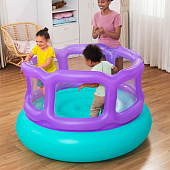 Батут Bestway игровой Laugh'n Leap 152x152x84см, 4 колышка, запл д/ремонта, до 55кг, 3+ арт.52646 Код272072 Батут Bestway игровой Laugh'n Leap 152x152x84см, 4 колышка, запл д/ремонта, до 55кг, 3+ арт.52646 Код272072