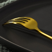 Вилка столовая Magistro «Оску базис», 20,5 см, цвет золотой 7892818 Вилка столовая Magistro «Оску базис», 20,5 см, цвет золотой 7892818