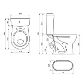 Унитаз-компакт Орион к/в с арматурой и сиденьем Santeri Унитаз-компакт Орион к/в с арматурой и сиденьем Santeri