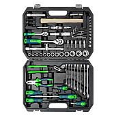  Набор инструментов, 76 предм., 1/2", 1/4", пластиковый кейс, Сибртех 