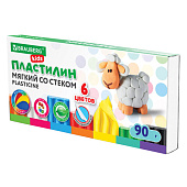 Пластилин мягкий восковой 6 цв. BRAUBERG KIDS, 90г, со стеком, 106493 Пластилин мягкий восковой 6 цв. BRAUBERG KIDS, 90г, со стеком, 106493