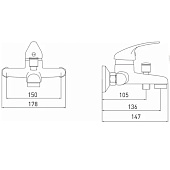 Смеситель для ванны Basic с коротким изливом хром 2237257C Gross Aqua Смеситель для ванны Basic с коротким изливом хром 2237257C Gross Aqua