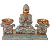  Фигурка декоративная "Будда"с 2-мя LED свечами , L21,5 W7,5 H14,5 см 