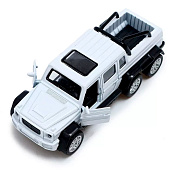 АВТОГРАД Машина металлическая "Джип 6X6", 1:32, инерция, цвет белый   7668744