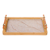  Поднос для завтрака "SHEF" 30х20х5см  светлый мрамор 405-285 