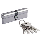 Цилиндр ключ/ключ МЦ-ECO-STD-Z-Л-90 (45-45) (хром) Нора-М