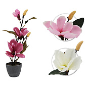 Искусственный цветок Магнолия, 13х13х37 см Искусственный цветок Магнолия, 13х13х37 см