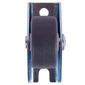  Опора колесная неповор.на площ. 20мм пласт/резина (серый 1 шт)(25кг) 