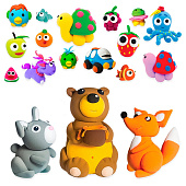  Пластилин супер лёгкий застывающий 36 цветов, 360г, Юнландия 105907 