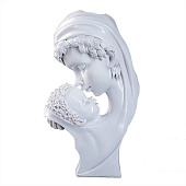  Фигура "Мать с ребенком" белая, 25х18х4см 7749660 