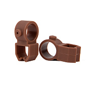  Держатель шины коричневый пластик (2шт) в упак. 