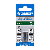 Биты 1/4 T30х25мм (уп2шт) "ЭКСПЕРТ"/ ЗУБР /26015-30-25-2 Биты 1/4 T30х25мм (уп2шт) "ЭКСПЕРТ"/ ЗУБР /26015-30-25-2