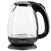 Чайник Energy E-250 черный 2200Вт, 1.7л, диск, стекло/пластик, внутренняя подсветка