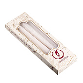  Набор классических свечей в коробке, 2,3х24,5 см, 4 шт, белый, 1575413 