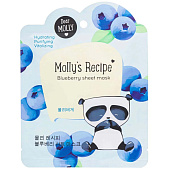  Тканевая маска для лица DEAR MOLLY Рецепты Молли Голубика 