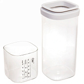 Банка для продуктов 800мл "O'lala" с мерный стаканом 300-574 Банка для продуктов 800мл "O'lala" с мерный стаканом 300-574