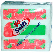  Салфетки бумажные  Solfi 1 слой 24х24 с рисунком 50 штук (ф56) 