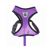  Шлейка с поводком Sweet puppy, 118 см, размер M, черный, 511-070 