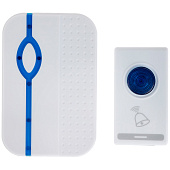 Звонок беспроводной, 32 мелодии, 100м радиус, IP20, бело-голубой Luazon LZDV-28 Звонок беспроводной, 32 мелодии, 100м радиус, IP20, бело-голубой Luazon LZDV-28