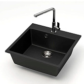  Мойка кварцевая квадратная черная матовая 500x500x175 42/Q4 Agata 