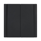 Выключатель встраиваемый 2 клавиши, цвет черный, IEK FORTE&PIANO Выключатель встраиваемый 2 клавиши, цвет черный, IEK FORTE&PIANO