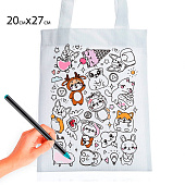 Сумка-шоппер, раскраска «Зверята» 20 х 27 см Сумка-шоппер, раскраска «Зверята» 20 х 27 см