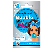 Кислородная маска-шипучка для лица Compliment BUBBLE MASK Освежающая, 7мл 879267 Кислородная маска-шипучка для лица Compliment BUBBLE MASK Освежающая, 7мл 879267
