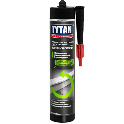  TYTAN Professional герметик битумно-каучуковый для кровли черный 310 мл 