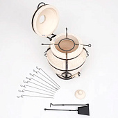 Тандыр Есаул с откидной крышкой, h-82 см, d-54, 97 кг, 8 шампуров, кочерга, совок 7705391 Тандыр Есаул с откидной крышкой, h-82 см, d-54, 97 кг, 8 шампуров, кочерга, совок 7705391