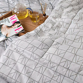  Комплект постельного белья Cleo сатин Notte Bianca с одеялом евро 32/005-NBO 