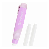 Ластик выдвижной + 2 сменных ластика Brauberg Rewind, 112х21х24 мм, лавандовый корпус, блистер, 272690 Ластик выдвижной + 2 сменных ластика Brauberg Rewind, 112х21х24 мм, лавандовый корпус, блистер, 272690