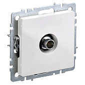 Розетка телевизионная встраиваемая, цвет белый, IEK BRITE Розетка телевизионная встраиваемая, цвет белый, IEK BRITE